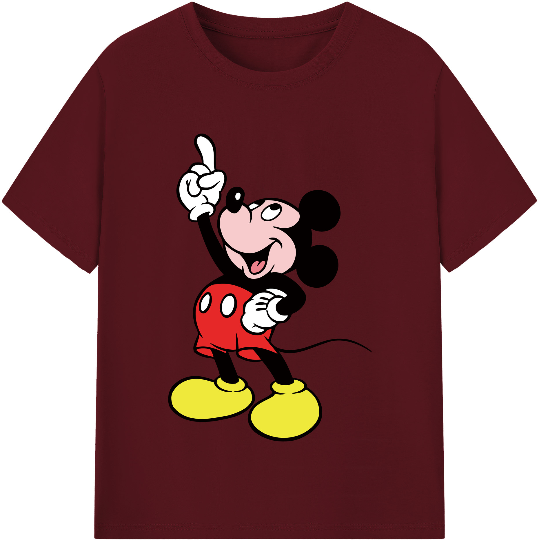 （画像用） ミッキーマウス Mickey Mouse 綿100％半袖Tシャツ（フロントプリント）